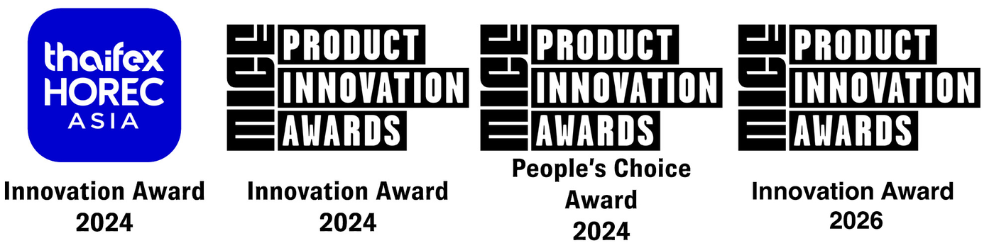 MICE Product Innovation Awards 2024 & 2026, People's Choice Award 2024, Thaifex HOREC Asia Innovation Award 2024